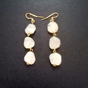 Genuine Aquamarine Dangling Earrings